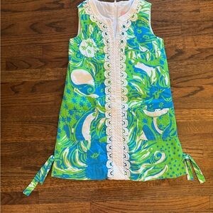 Lilly Pulitzer Green and Blue Patterned Dress